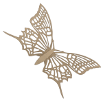 Set of 12 pieces butterflies with adhesive, house or event decorations, gold 2 color, A43